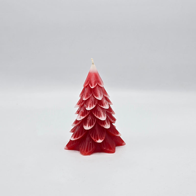 Frosted Pine Tree Holiday Candle (Medium)