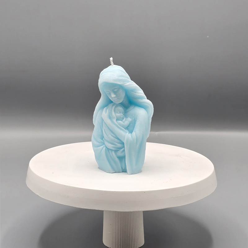 Virgin Mary Sculpted Candle