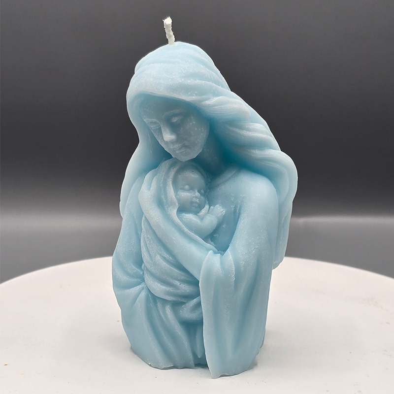 Virgin Mary Sculpted Candle