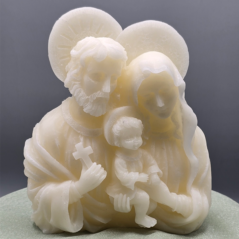 Sacred Family Candle Sculpture