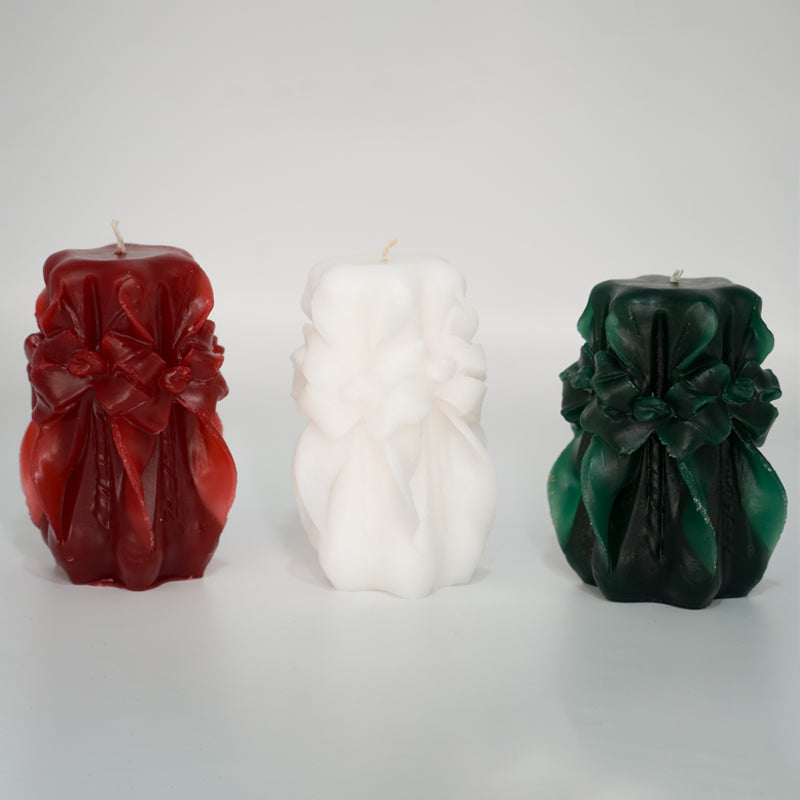 Holiday Ribbon Candles (Large)