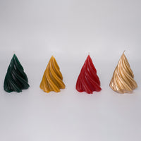 Twisted Christmas Tree Candles (Medium)