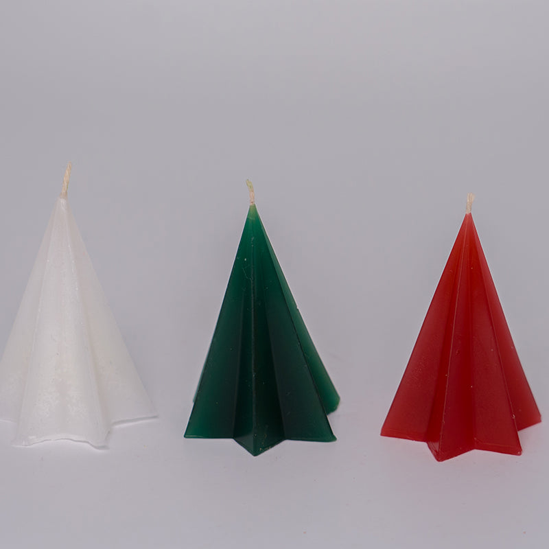 Triangular Christmas Tress candles (Small)