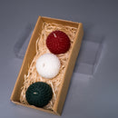 Christmas Candles Trio (Pinecone)